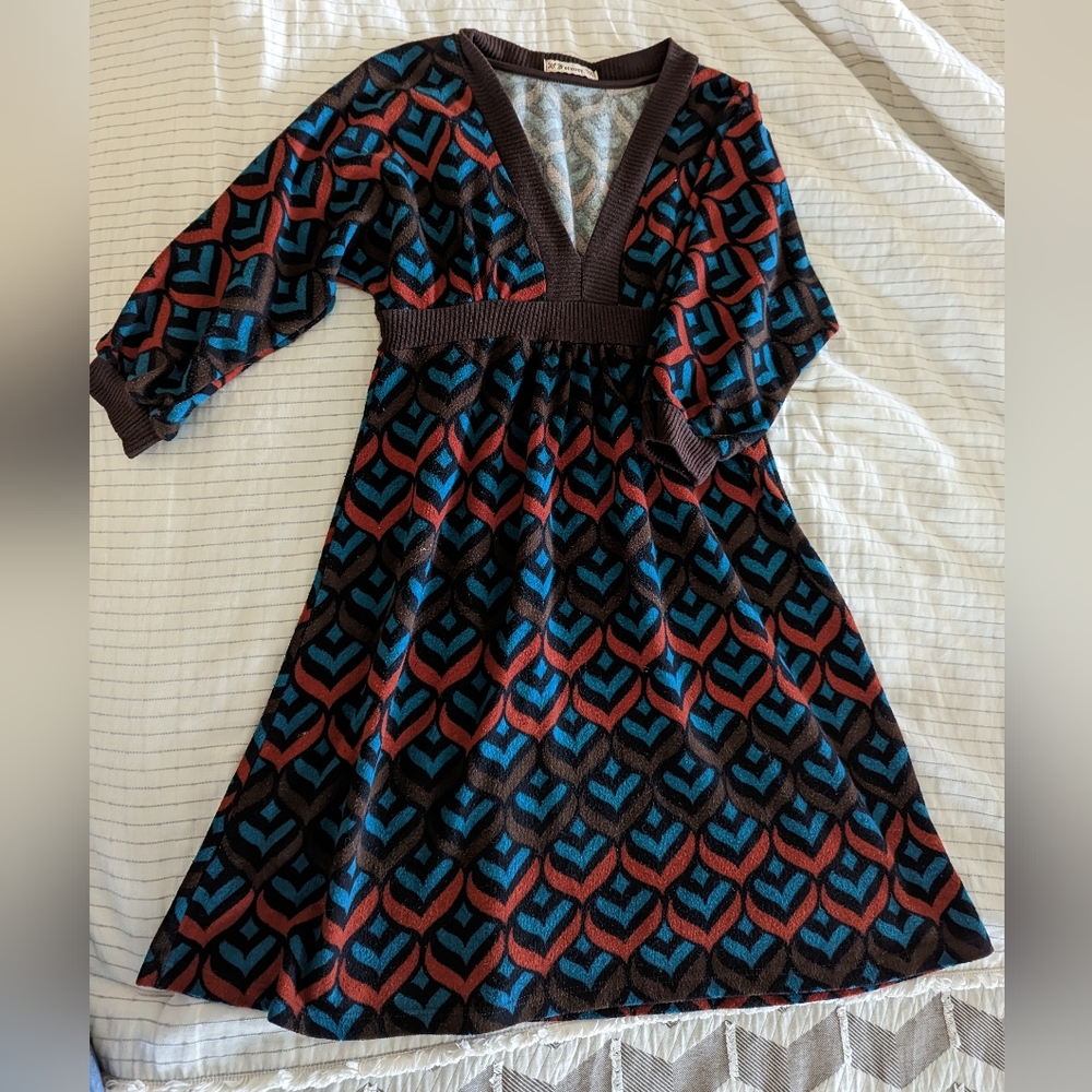 Printed Sweater Dress